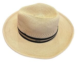 tidal tom fedora straw hat upf 50+ sun protection like new